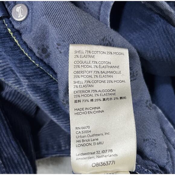 Anthropologie Pilcro 29 Corduroy Blue Jeans Straight Super Soft Modal 31” Waist - Picture 14 of 16